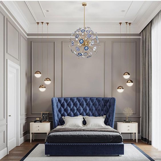 sypialnia w stylu artdeco