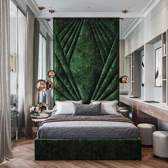 sypialnia w stylu artdeco