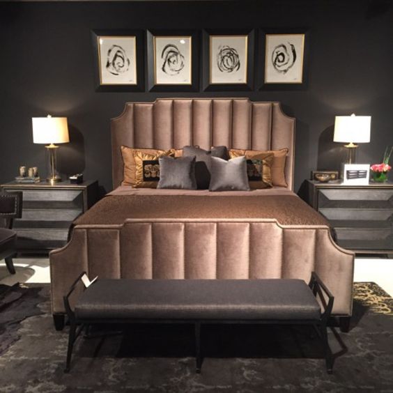 sypialnia w stylu artdeco