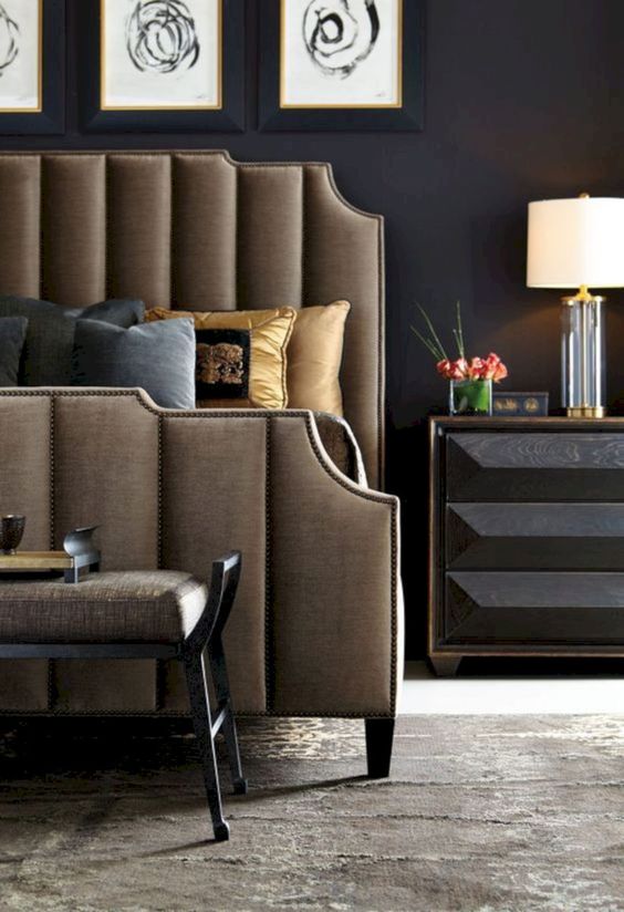 sypialnia w stylu artdeco